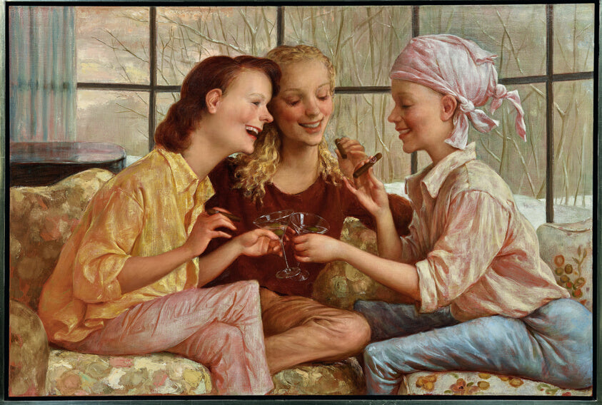 John Currin, Stamford After Brunch (2000) Art Institute of Chicago