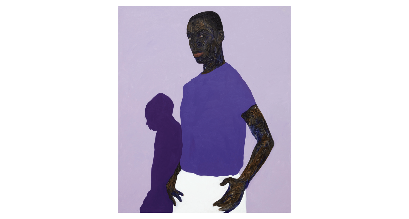 Amoako Boafo, Purple Shadow, 2021